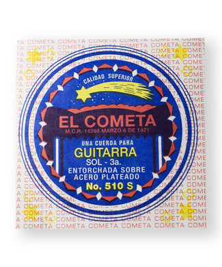 El Cometa Cuerda 510S(12) para Guitarra Acústica, 3ra, Cobre Sin Borla