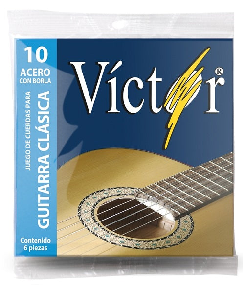 Víctor Encordadura para Guitarra Acústica 10 Acero con Borla