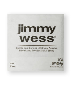 Jimmy Wess Cuerda JW-008P(12) para Guitarra Acústica y Eléctrica, 1A, Calibre 0.008, Acero (12 pzas)