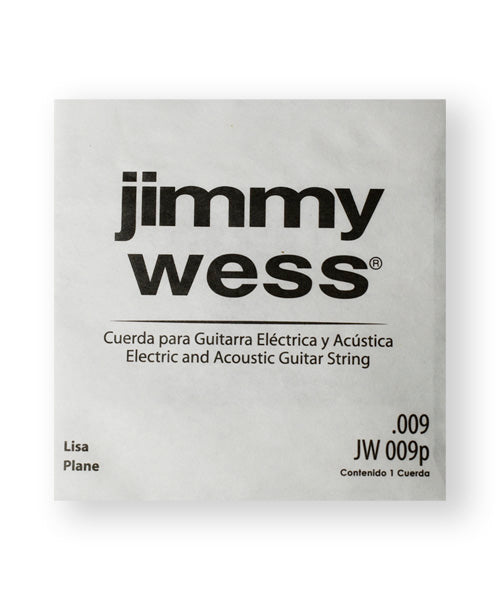 Jimmy Wess Cuerda JW-009P(12) para Guitarra Acústica y Eléctrica, 1A, Calibre 0.009, Acero (12 pzas)