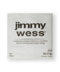 Jimmy Wess Cuerda JW-014P(12) para Guitarra Acústica y Eléctrica, 2A, Calibre 0.014, Acero (12 pzas)