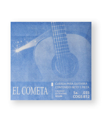 El Cometa Cuerda 812(12) para Guitarra Clásica, 5A, Cobre con Borla