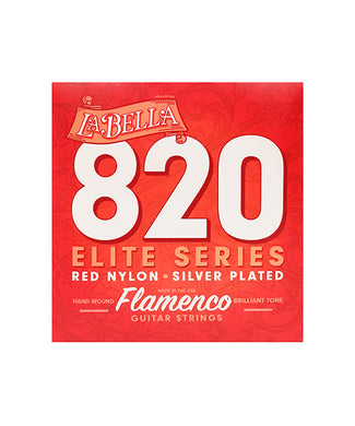 La Bella Encordadura Para Guitarra Clásica Nylon Rojo 820 Flamenco