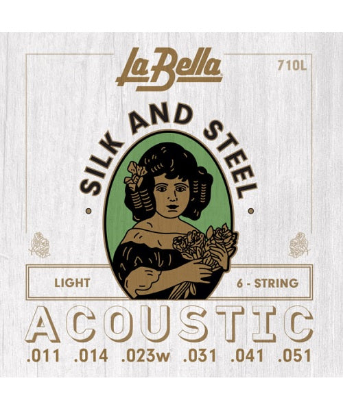 La Bella Encordadura Para Guitarra Acústica 0.011 - 0.051 710L