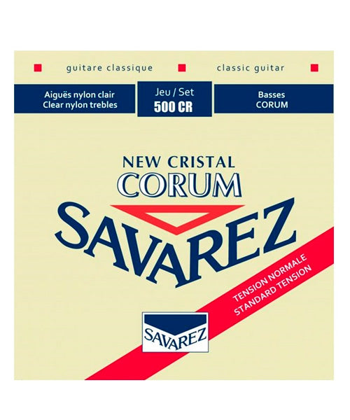 Savarez Encordadura Para Guitarra Clásica (Tensión Normal) 500CR New Cristal Corum