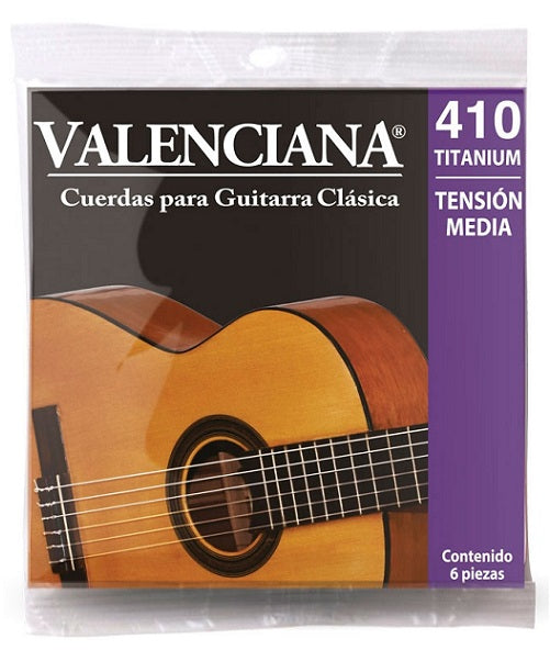 La Valenciana Encordadura para Guitarra Clásica 410T Nylon Titanio