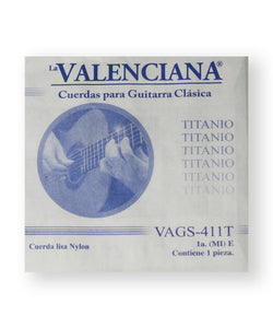 La Valenciana Cuerda "Titanio" 411T(12) para Guitarra Clásica, 1A, Nylon