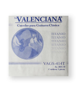 La Valenciana Cuerda "Titanio" 414T(12) para Guitarra Clásica, 4A, Nylon