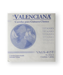 La Valenciana Cuerda "Titanio" 415T(12) para Guitarra Clásica, 5A, Nylon