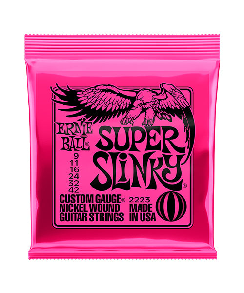 Ernie Ball Encordadura "Super Slinky" 2223, Guitarra Eléctrica, Nickel Wound 9-42