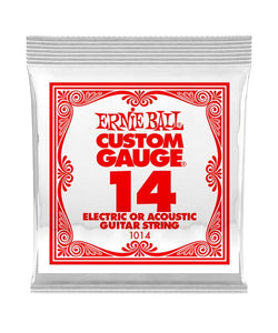 Ernie Ball Cuerda "Custom Gauge" 1014(6) para Guitarra Acústica/Eléctrica, Calibre 0.014, Acero