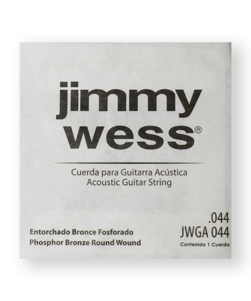 Jimmy Wess Cuerda WB44(6) para Guitarra Acústica, Calibre 0.044, Bronce Fosforado (6 pzas)