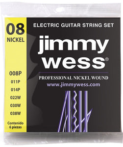 Jimmy Wess Encordadura Pro para Guitarra Eléctrica WN1008 Nickel