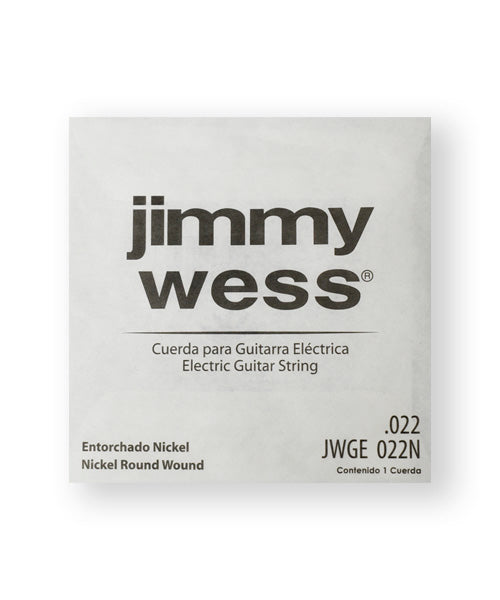 Jimmy Wess Pro Cuerda WN22(12) para Guitarra Eléctrica, Calibre 0.022, Nickel (12 pzas)
