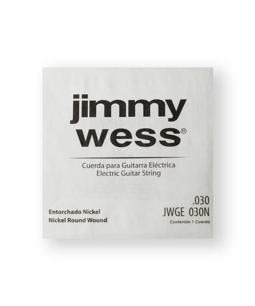 Jimmy Wess Pro Cuerda WN30(12) para Guitarra Eléctrica, Calibre 0.030, Nickel (12 pzas)