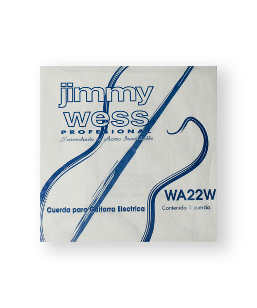 Jimmy Wess Pro Cuerda WA22(12) para Guitarra Eléctrica, Calibre 0.022, Acero (12 pzas)
