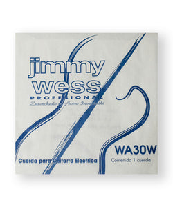 Jimmy Wess Pro Cuerda WA30(12) para Guitarra Eléctrica, Calibre 0.030, Acero (12 pzas)