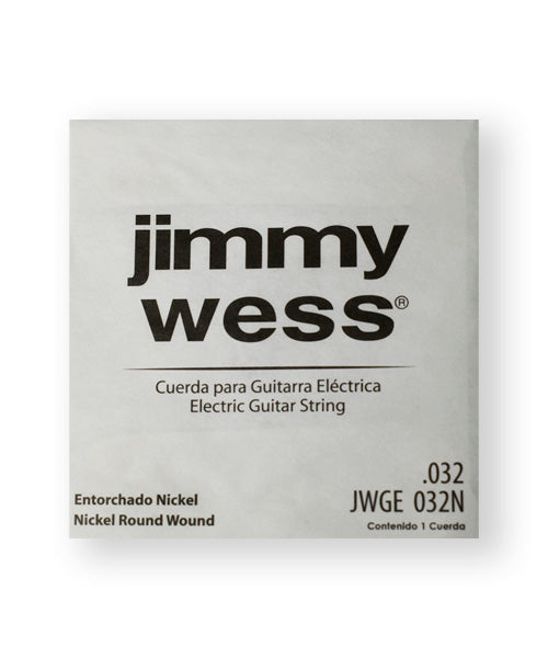 Jimmy Wess Pro Cuerda WN32(12) para Guitarra Eléctrica, Calibre 0.032, Nickel (12 pzas)