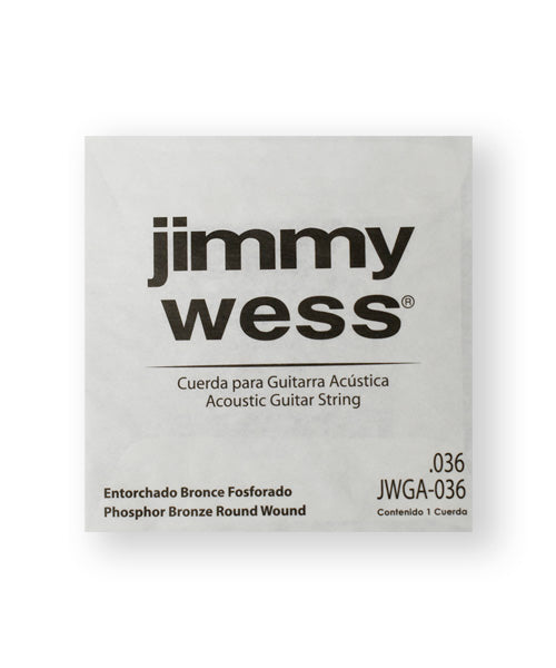 Jimmy Wess Pro Cuerda WA36(12) para Guitarra Eléctrica, Calibre 0.036, Acero (12 pzas)