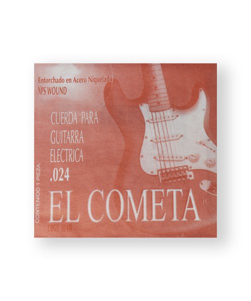 El Cometa Cuerda 104N(12) para Guitarra Eléctrica, 4A, Calibre 0.024