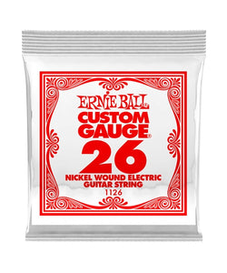 Ernie Ball Cuerda "Custom Gauge" 1126(6) para Guitarra Eléctrica, Calibre 0.026, Nickel