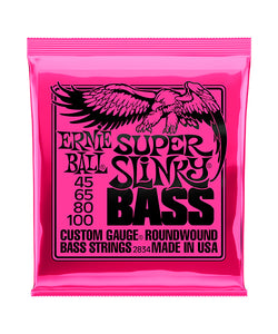 Ernie Ball Encordadura "Super Slinky" 2834, Bajo Eléctrico, Nickel Wound 45-100