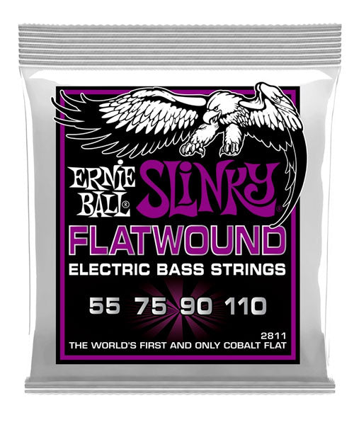 Ernie Ball Encordadura "Power Slinky Flatwound" 2811, Bajo Eléctrico 55-110