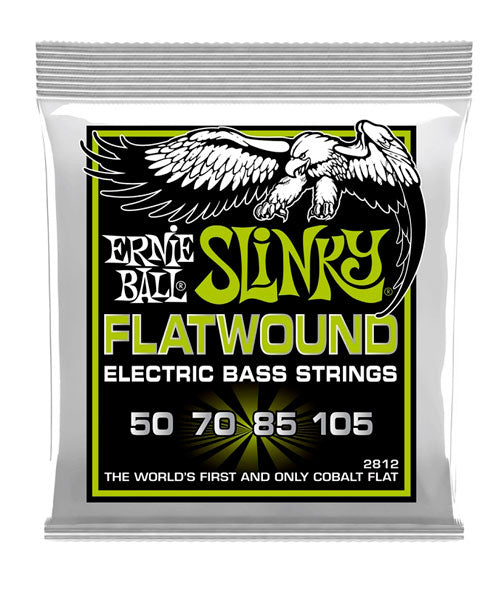 Ernie Ball Encordadura "Regular Slinky Flatwound" 2812, Bajo Eléctrico 50-105