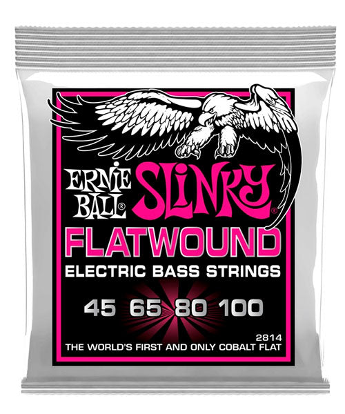 Ernie Ball Encordadura "Super Slinky Flatwound" 2814, Bajo Eléctrico 45-100