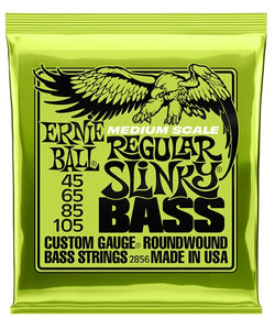 Ernie Ball Encordadura "Regular Slinky Medium Scale" 2856, Bajo Eléctrico, Nickel Wound 45-105