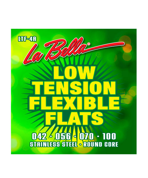 La Bella Encordadura Para Bajo Eléctrico Acero 0.042-0.100 LTF-4A Low Tension Flexible Flats