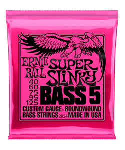 Ernie Ball Encordadura Bajo Eléctrico 2824 Super Slinky 5 Cuerdas Nickel Wound