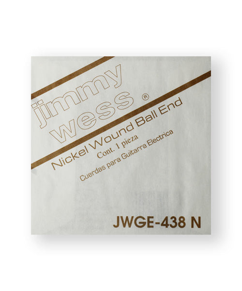 Jimmy Wess Cuerda 438N(12) para Guitarra Eléctrica, Calibre 0.038, Nickel (12 pzas)