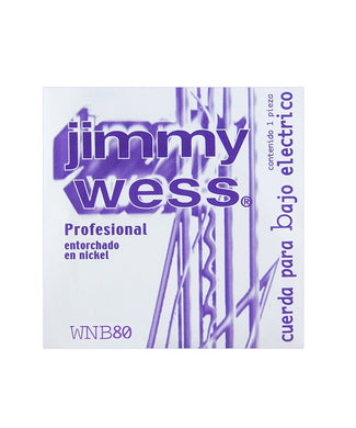 Jimmy Wess Pro Cuerda WNB80 para Bajo Eléctrico, Calibre 0.080, Nickel (1 pza)