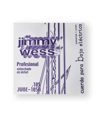 Jimmy Wess Pro Cuerda WNB105 para Bajo Eléctrico, Calibre 0.105, Nickel (1 pza)
