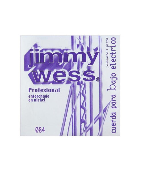 Jimmy Wess Pro Cuerda WNB84 para Bajo Eléctrico, Calibre 0.084, Nickel (1 pza)