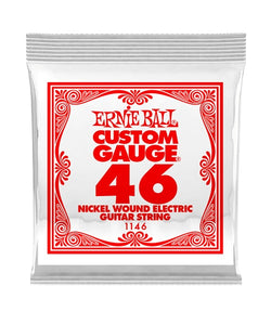 Ernie Ball Cuerda "Custom Gauge" 1146(6) para Guitarra Eléctrica, Calibre 0.046, Nickel