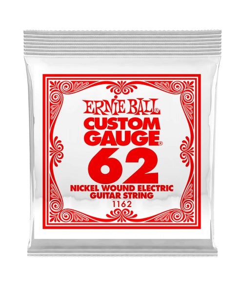 Ernie Ball Cuerda "Custom Gauge" 1162(6) para Guitarra Eléctrica, Calibre 0.062, Nickel
