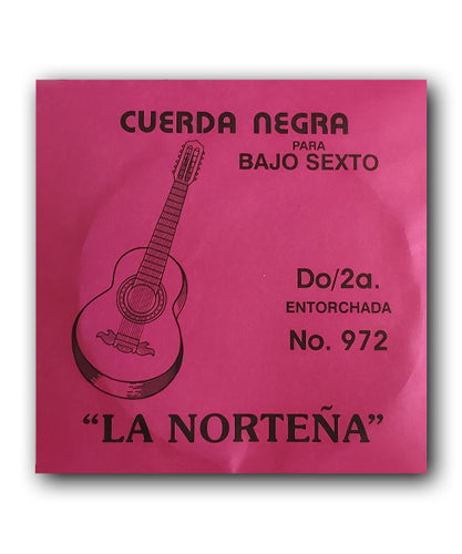 La Norteña Cuerda 972(12) para Bajo Quinto y Sexto, 2A, Entorchada Acero Inoxidable