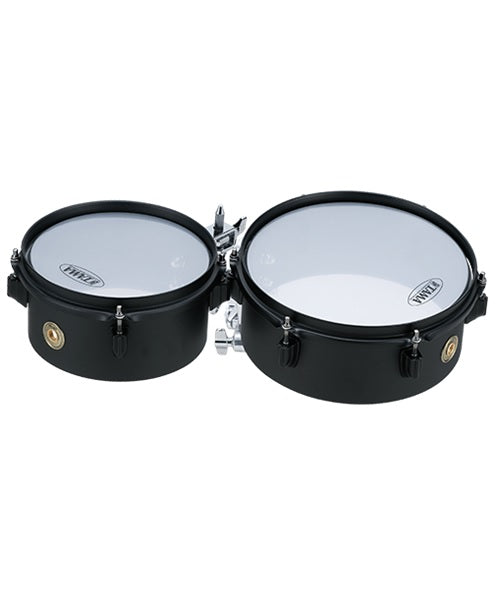 Tama Mini Timbales 4"x8" + 4"x10" MT810STBK con Soporte, Metalworks