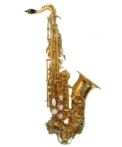 Blessing Saxofón Soprano Curvo Si Bemol 6434L Laqueado con Estuche