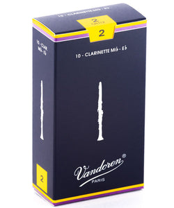 Vandoren Cañas Tradicionales Para Clarinete Mi Bemol 2, CR112(10), Caja Con 10 Pzas