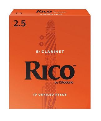 D'Addario (Rico) Cañas para Clarinete Si Bemol 2 1/2, RCA1025(10), Caja con 10 Pzas