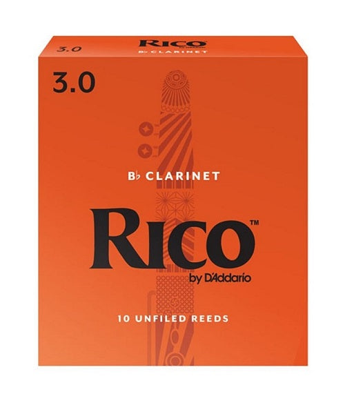 D'Addario (Rico) Cañas para Clarinete Si Bemol 3, RCA1030(10), Caja con 10 Pzas