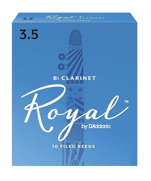 D'Addario Woodwinds (Rico) Cañas Royal para Clarinete Si Bemol 3 1/2, RCB1035(10), Caja con 10 Pzas