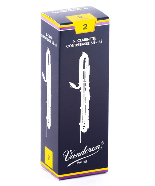 Vandoren Cañas Tradicionales Para Clarinete Contrabajo 2, CR152(5), Caja Con 5 Pzas