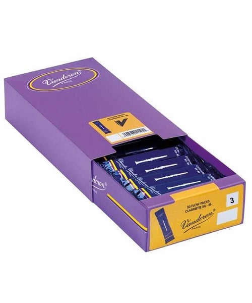 Vandoren Cañas Tradicionales para Clarinete Si Bemol 3, CR103(50), Caja con 50 Pzas