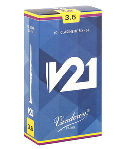 Vandoren Cañas "V21" Para Clarinete Si Bemol 3 1/2, CR8035(10), Caja Con 10 Pzas