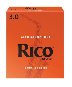 D'Addario (Rico) Cañas para Saxofón Alto 3, RJA1030(10), Caja con 10 Pzas