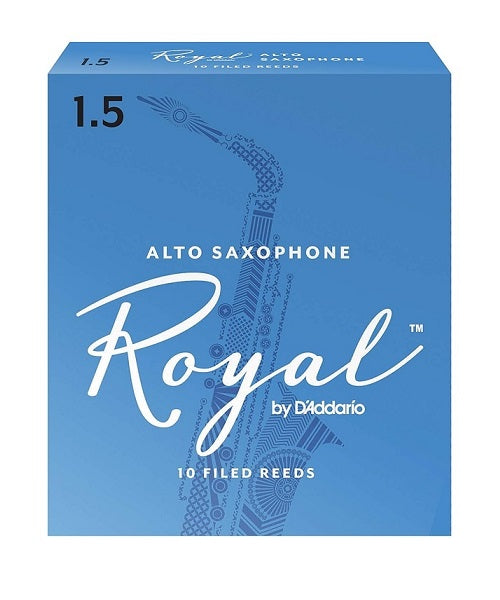 D'Addario Woodwinds (Rico) Cañas Royal para Saxofón Alto 1 1/2, RJB1015(10), Caja con 10 Pzas